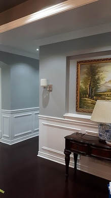 Interior painted walls and trim in Hamilton home