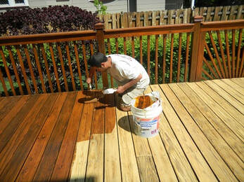 Staining and sealing a deck in newmarket
